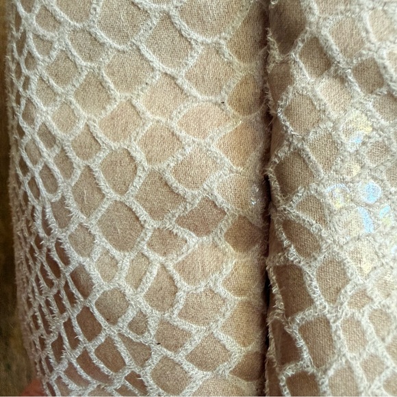 Vintage Y2K Pinky Miami‎ Faux Snakeskin Textured Fabric Shoulder Bag Beige 90s - Picture 4 of 9